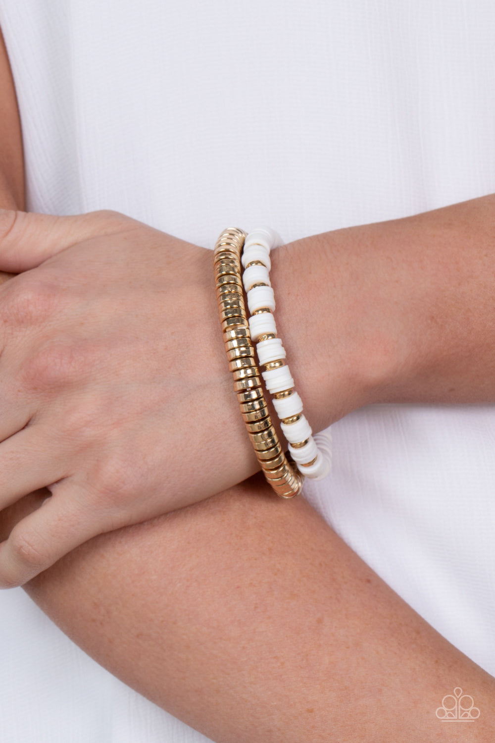 Paparazzi ♥ Catalina Marina - White ♥ Bracelet