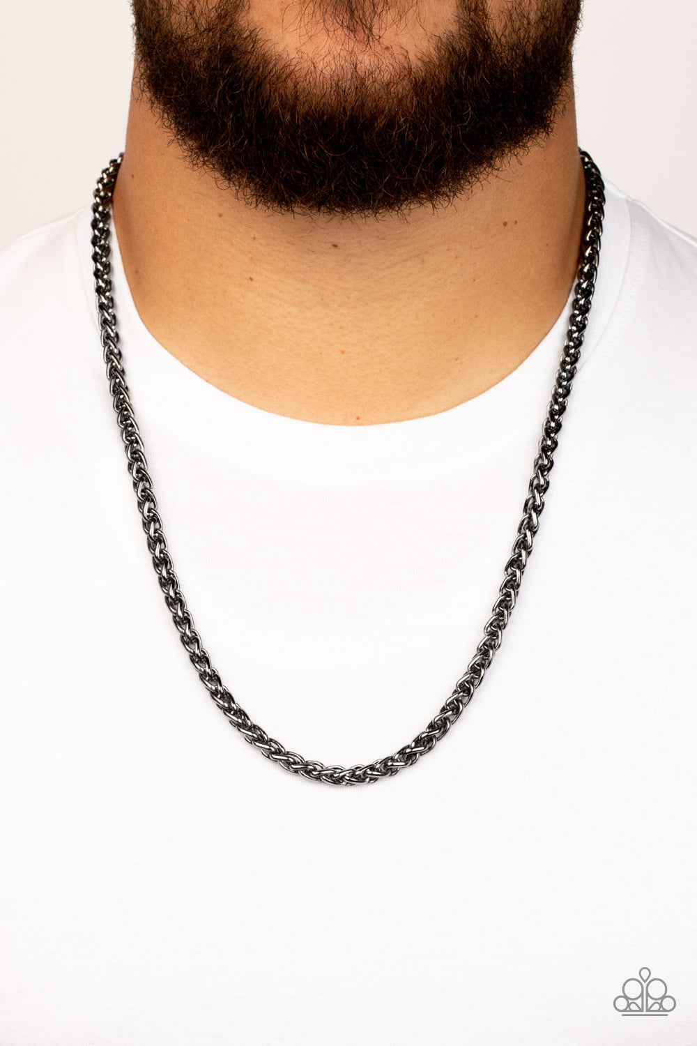 Paparazzi ♥ Metro Monopoly - Black ♥ Mens Necklace