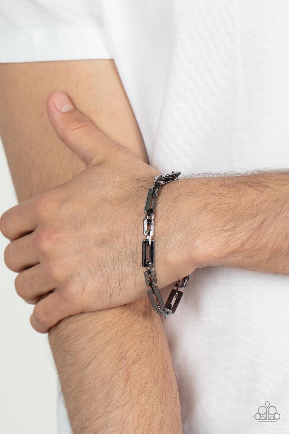 Paparazzi ♥ Stratosphere Gear - Black ♥ Mens Bracelet