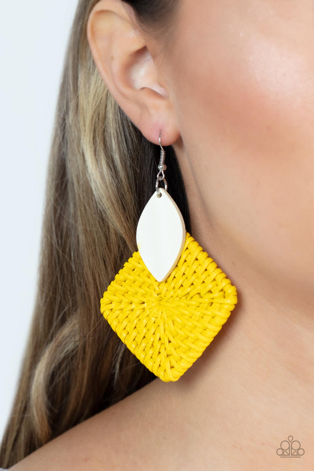 Paparazzi ♥ Sabbatical WEAVE - Yellow ♥ Earrings