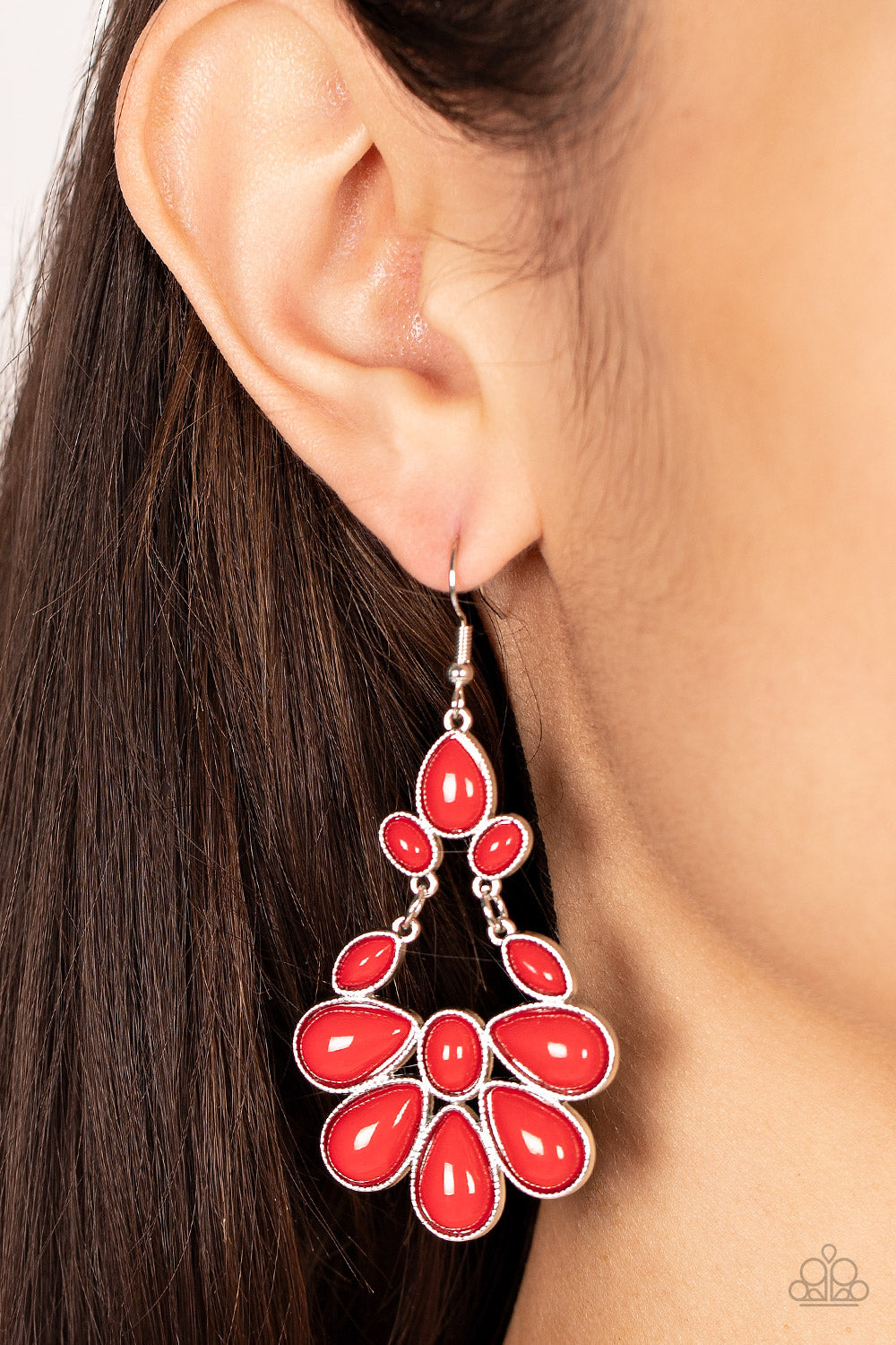 Paparazzi ♥ Colorfully Canopy - Red ♥ Earrings