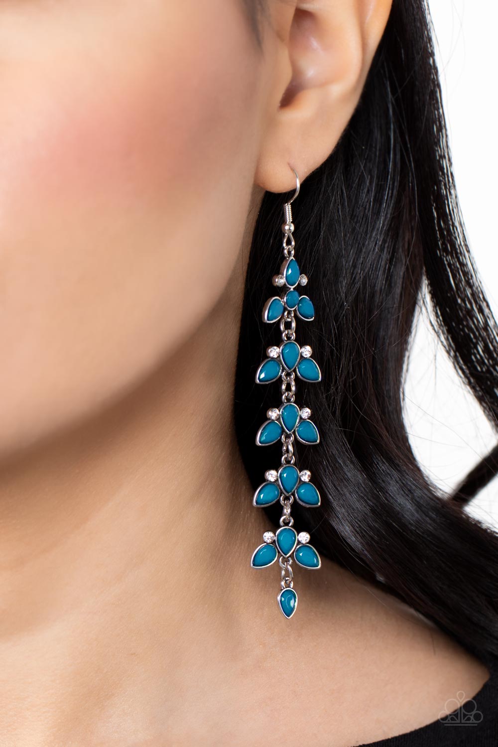 Paparazzi ♥ Fanciful Foliage - Blue ♥ Earrings