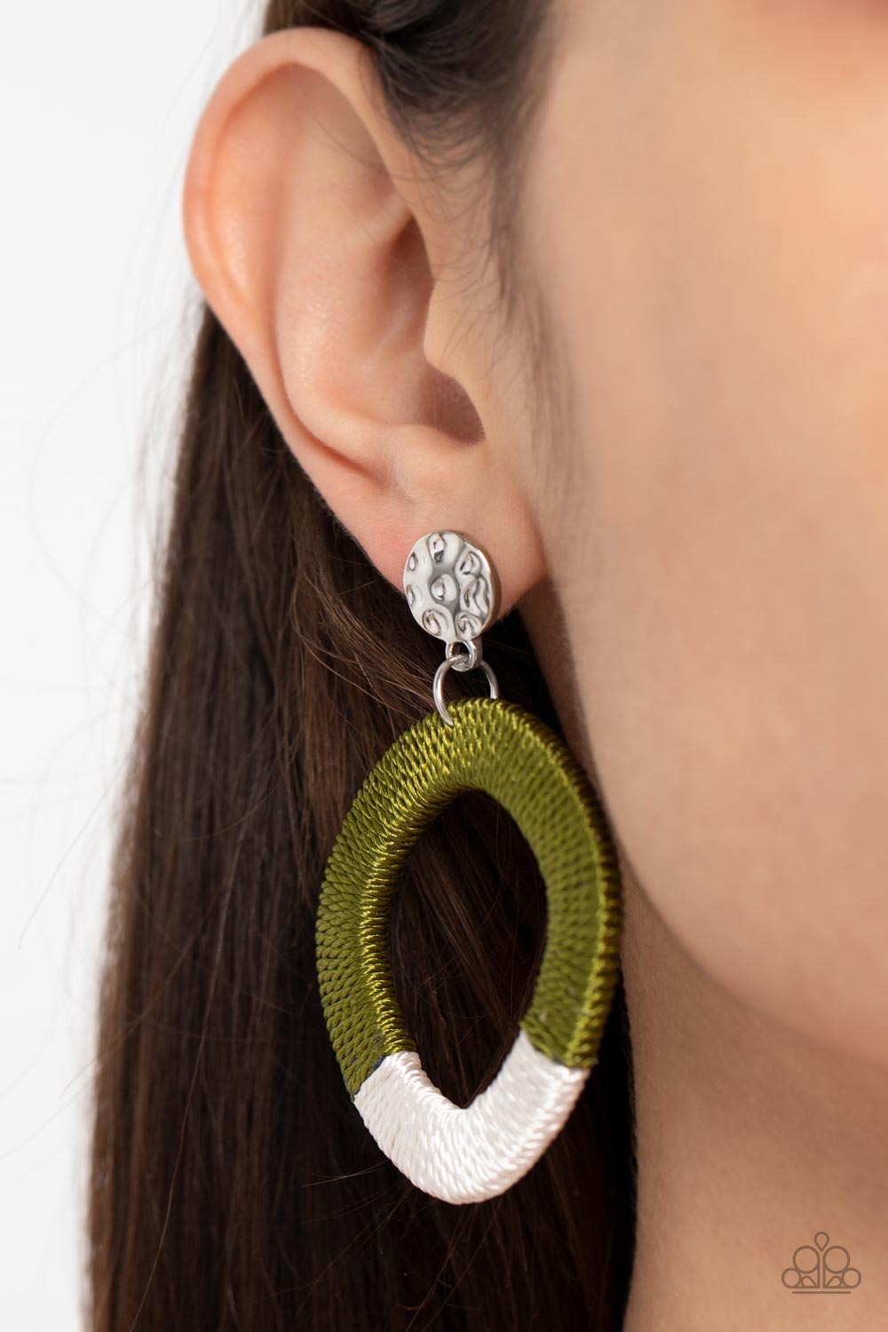 Paparazzi ♥ Thats a WRAPAROUND - Green ♥ Post Earrings