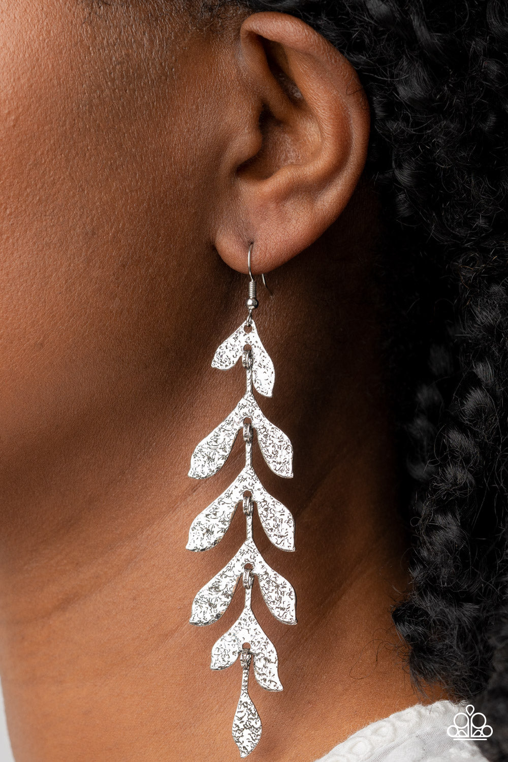 Paparazzi ♥ Lead From the FROND - Silver ♥ Earrings