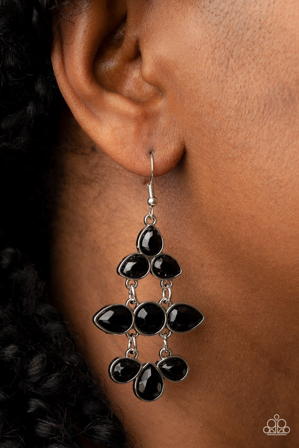 Paparazzi ♥ Bay Breezin - Black ♥ Earrings
