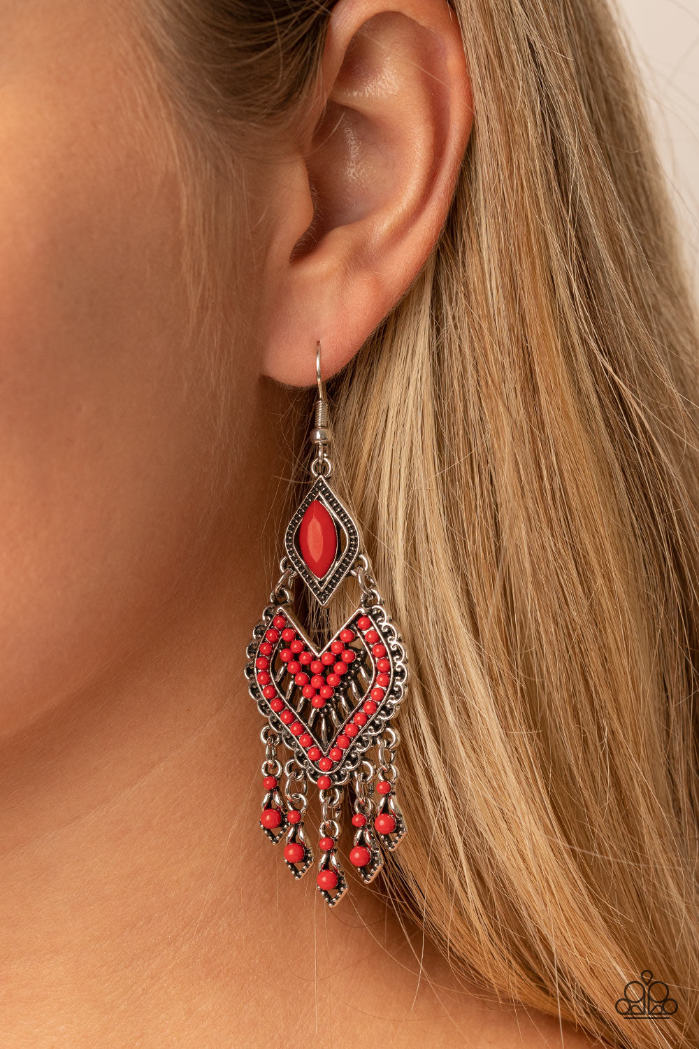 Paparazzi ♥ Dearly Debonair - Red ♥ Earrings