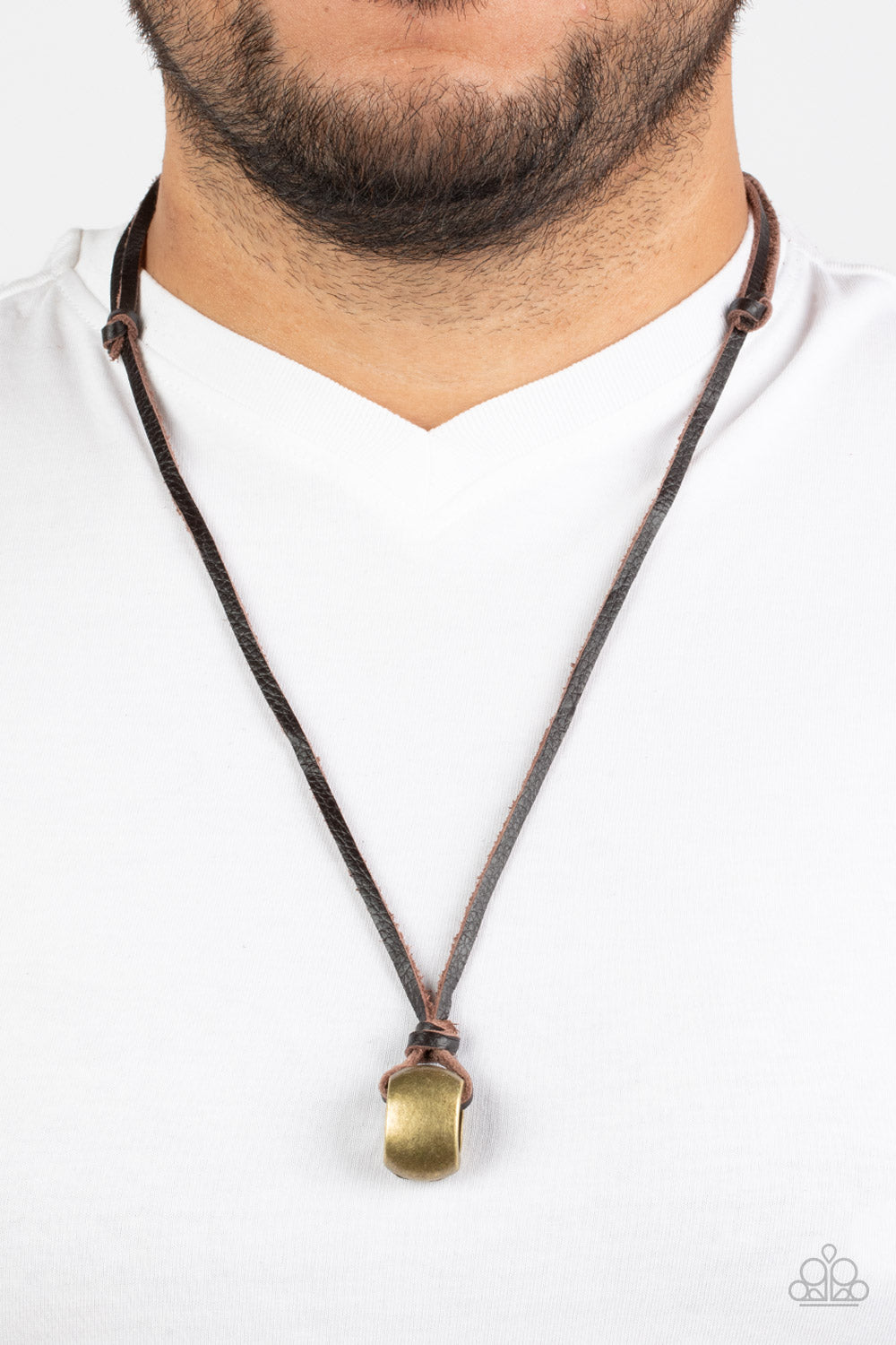 Paparazzi ♥ Winslow Wrangler - Brass ♥ Necklace