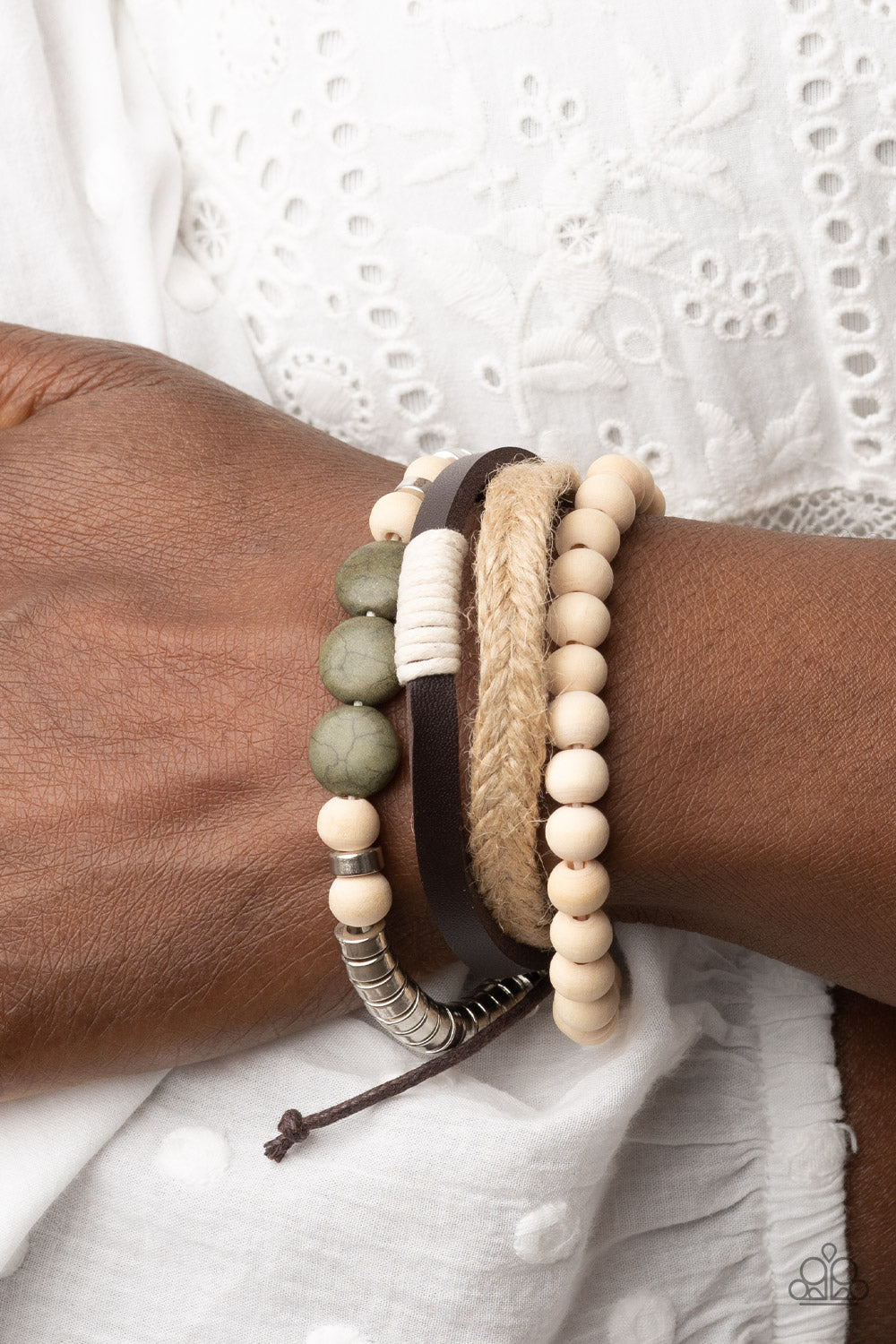 Paparazzi ♥ DRIFTER Away - Green ♥ Bracelet