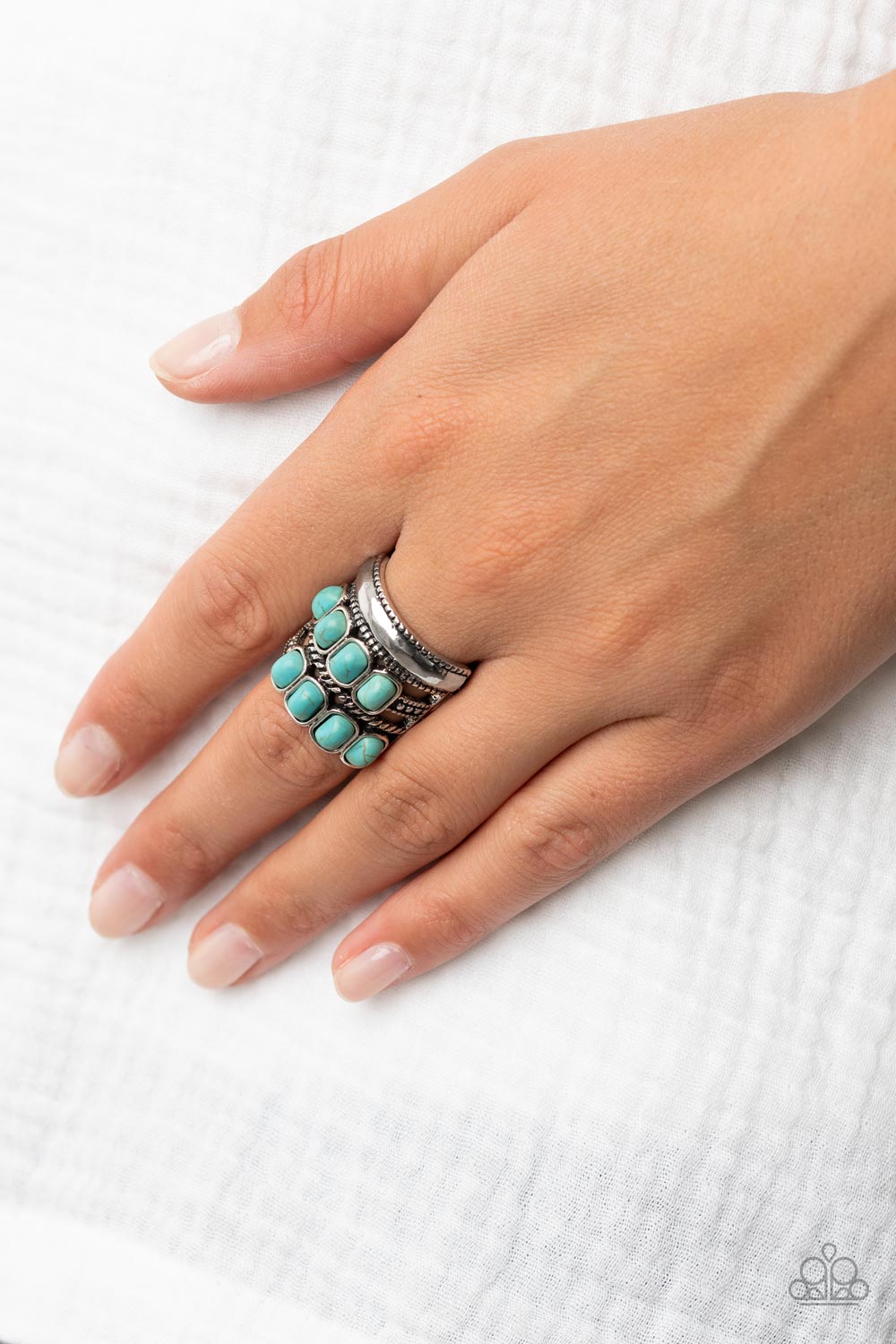 Paparazzi ♥ Mojave Monument - Blue ♥ Ring