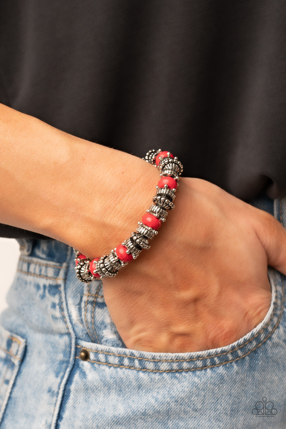 Paparazzi ♥ Canyon Crusher - Red ♥ Bracelet
