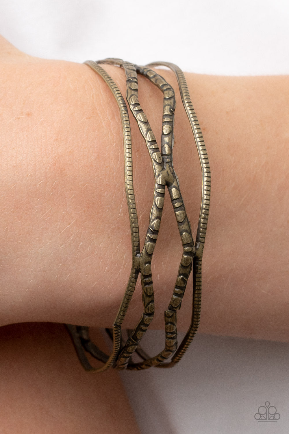 Paparazzi ♥ A Narrow ESCAPADE - Brass ♥ Bracelet