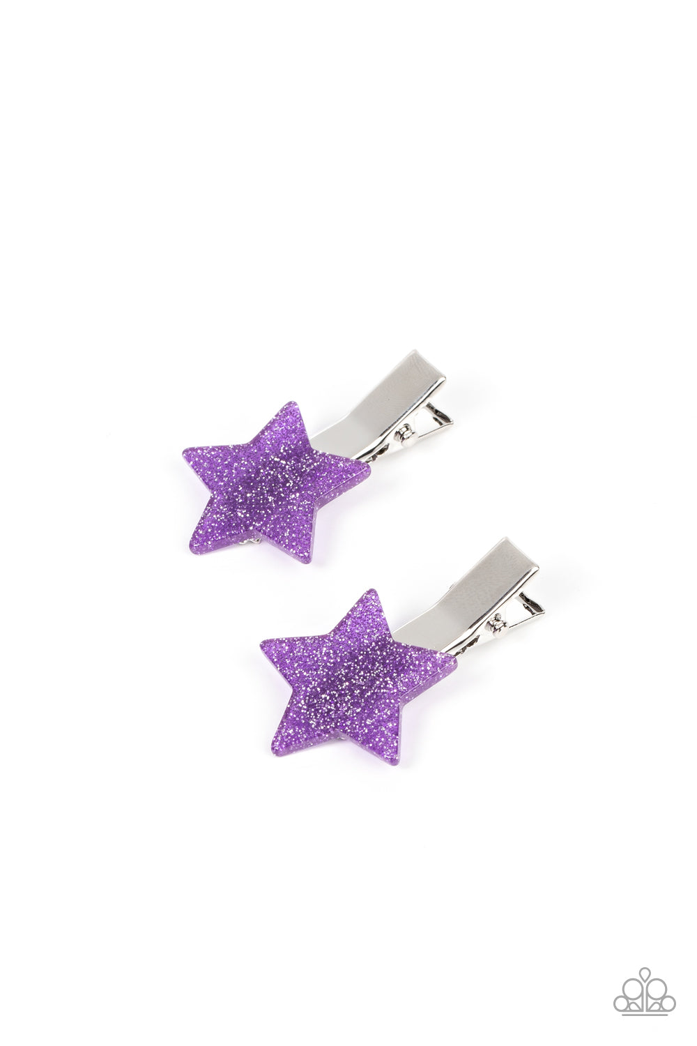 Paparazzi ♥ Sparkly Star Chart - Purple ♥ Hair Clip
