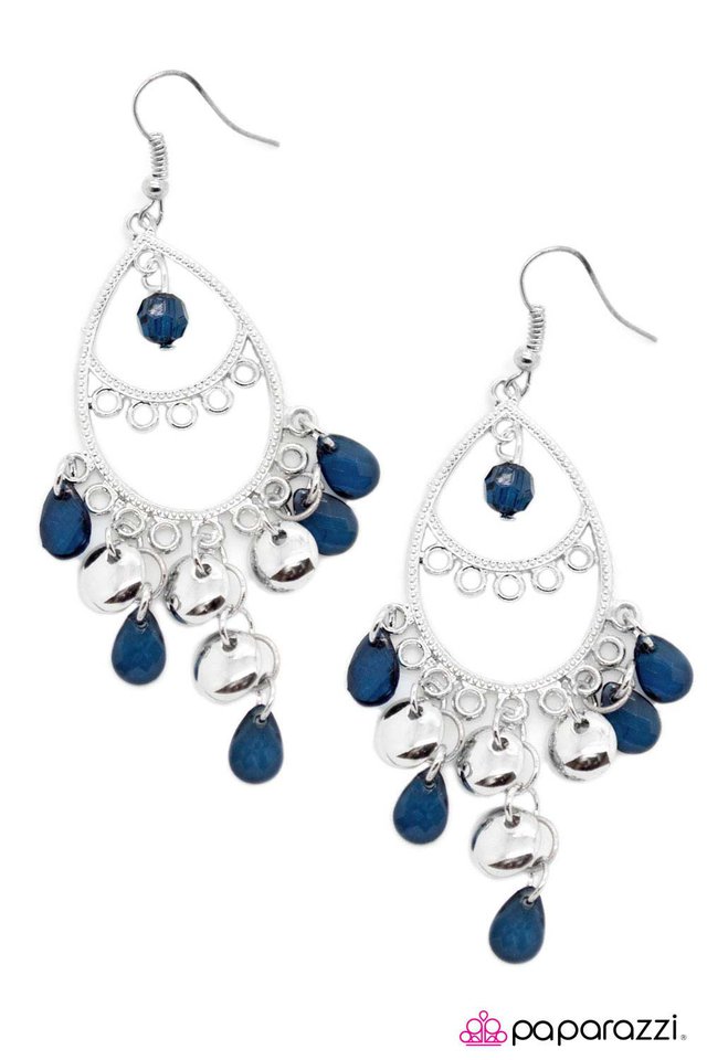 Paparazzi ♥ The Girly Girl - Blue ♥ Earrings