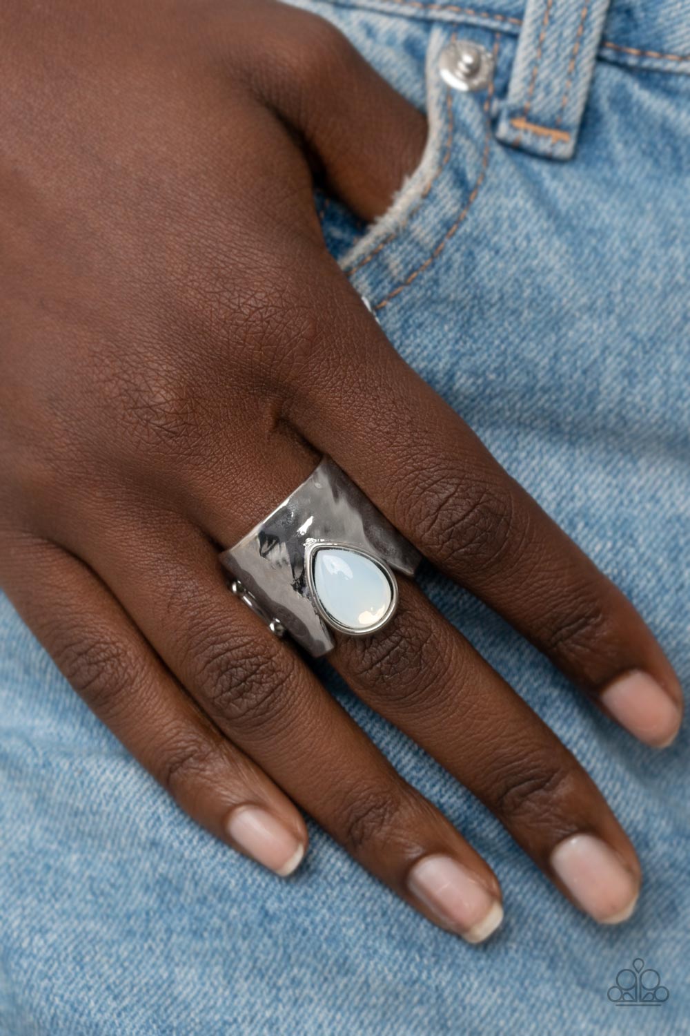 Paparazzi ♥ Optimistically Oracle - White ♥ Ring
