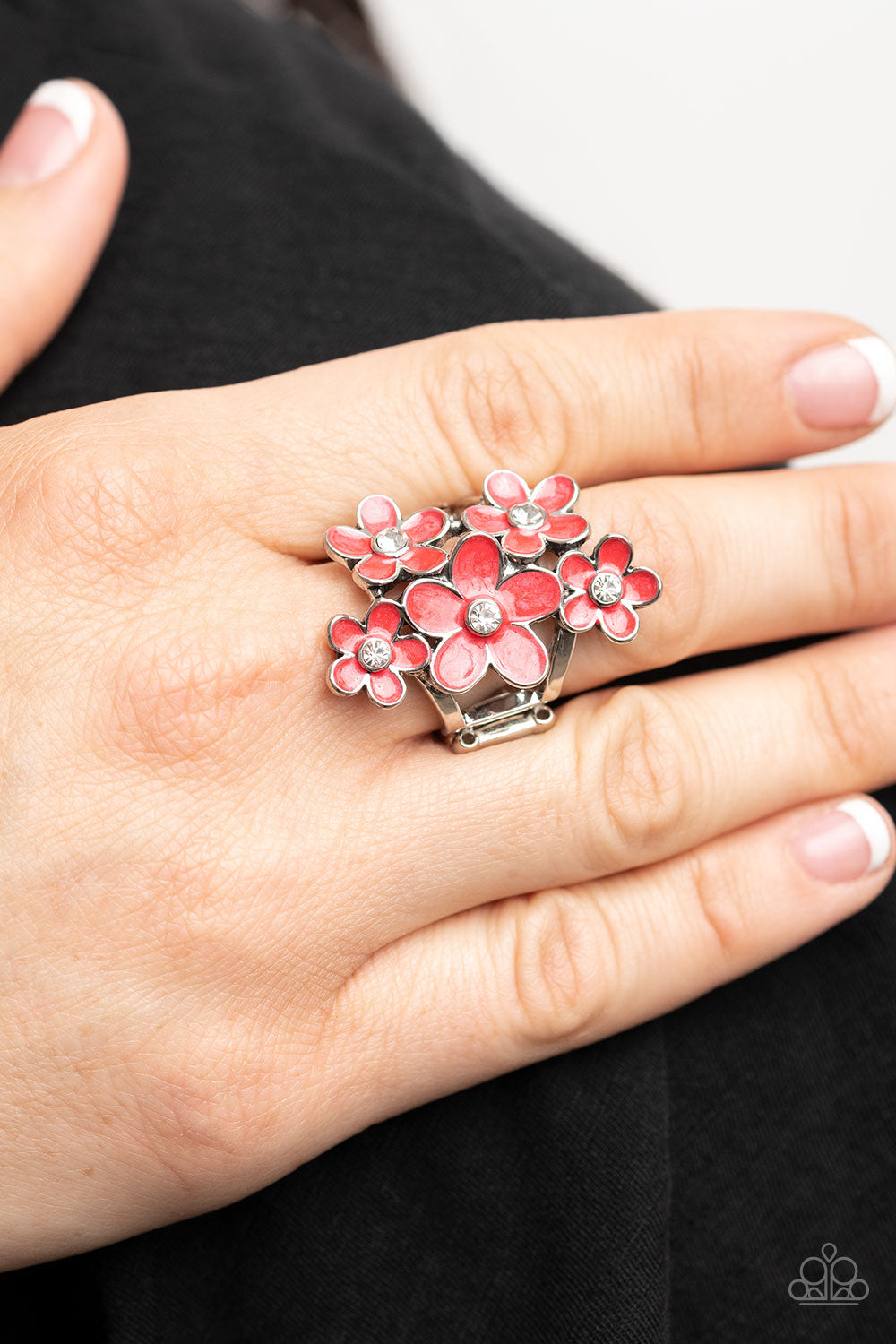 Paparazzi ♥ Boastful Blooms - Red ♥ Ring