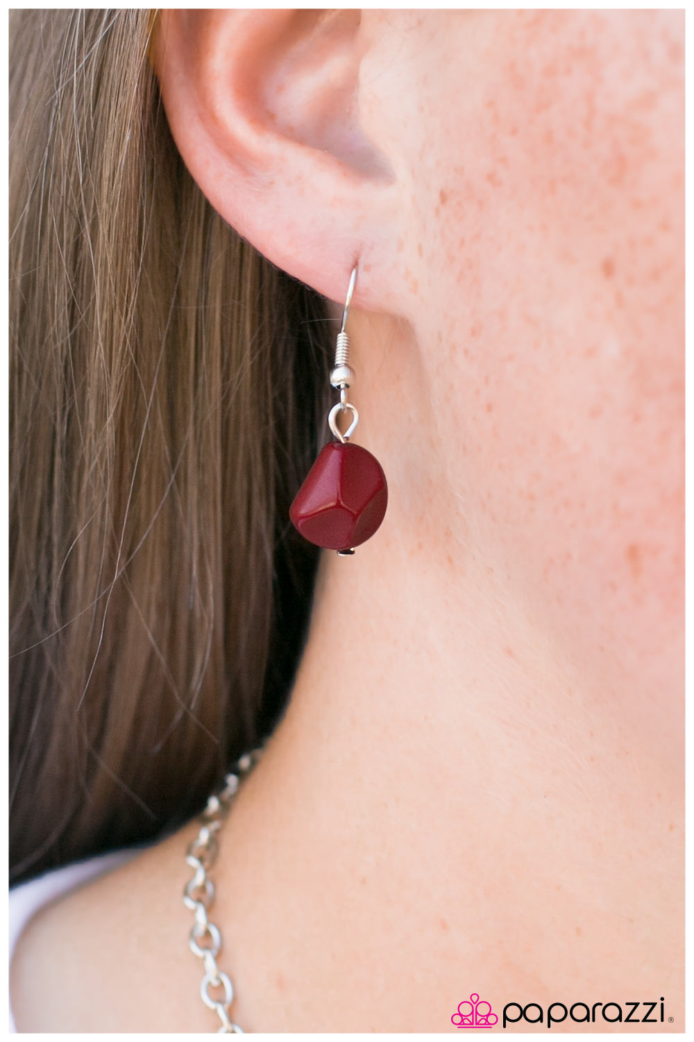 Paparazzi ♥ Rock, Paper, Scissors - Red ♥ Necklace