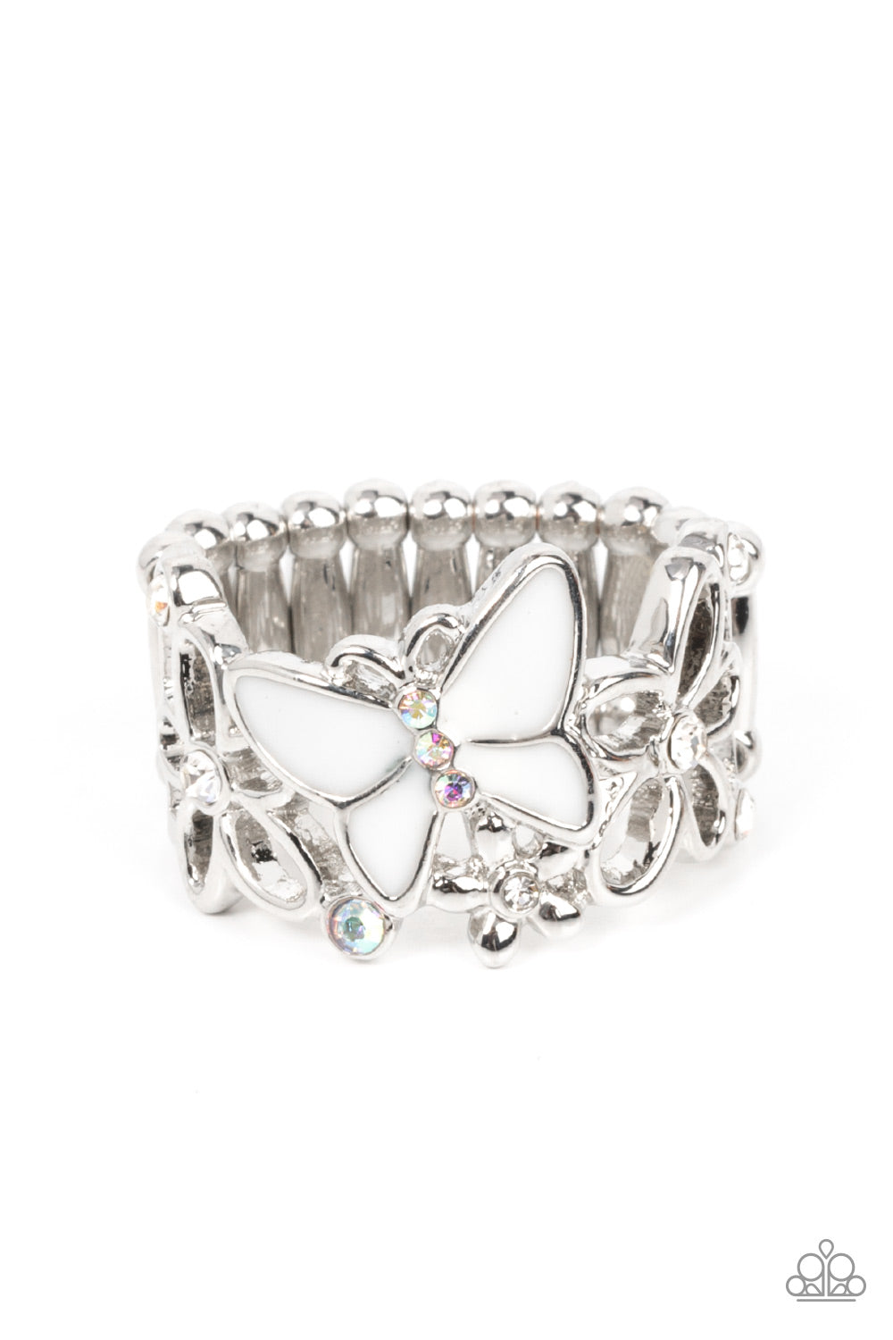 Paparazzi ♥ All FLUTTERED Up - White ♥ Ring
