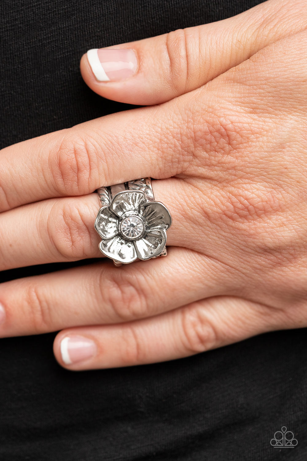 Paparazzi ♥ Prismatically Petunia - White ♥ Ring