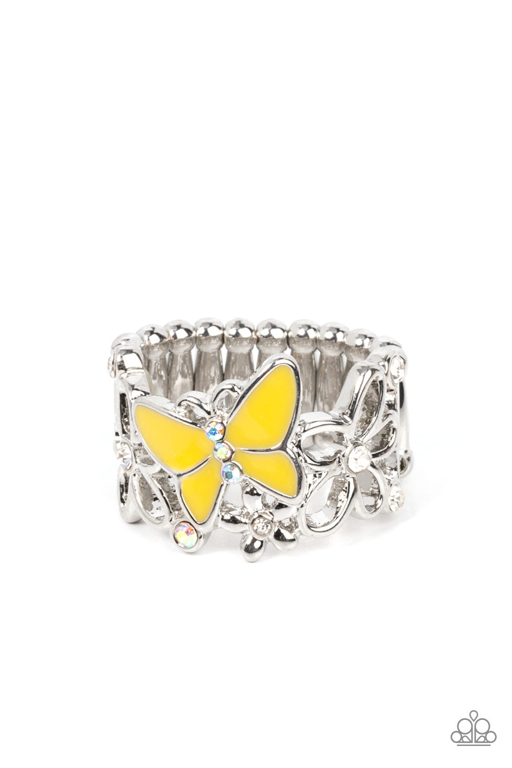 Paparazzi ♥ All FLUTTERED Up - Yellow ♥ Ring
