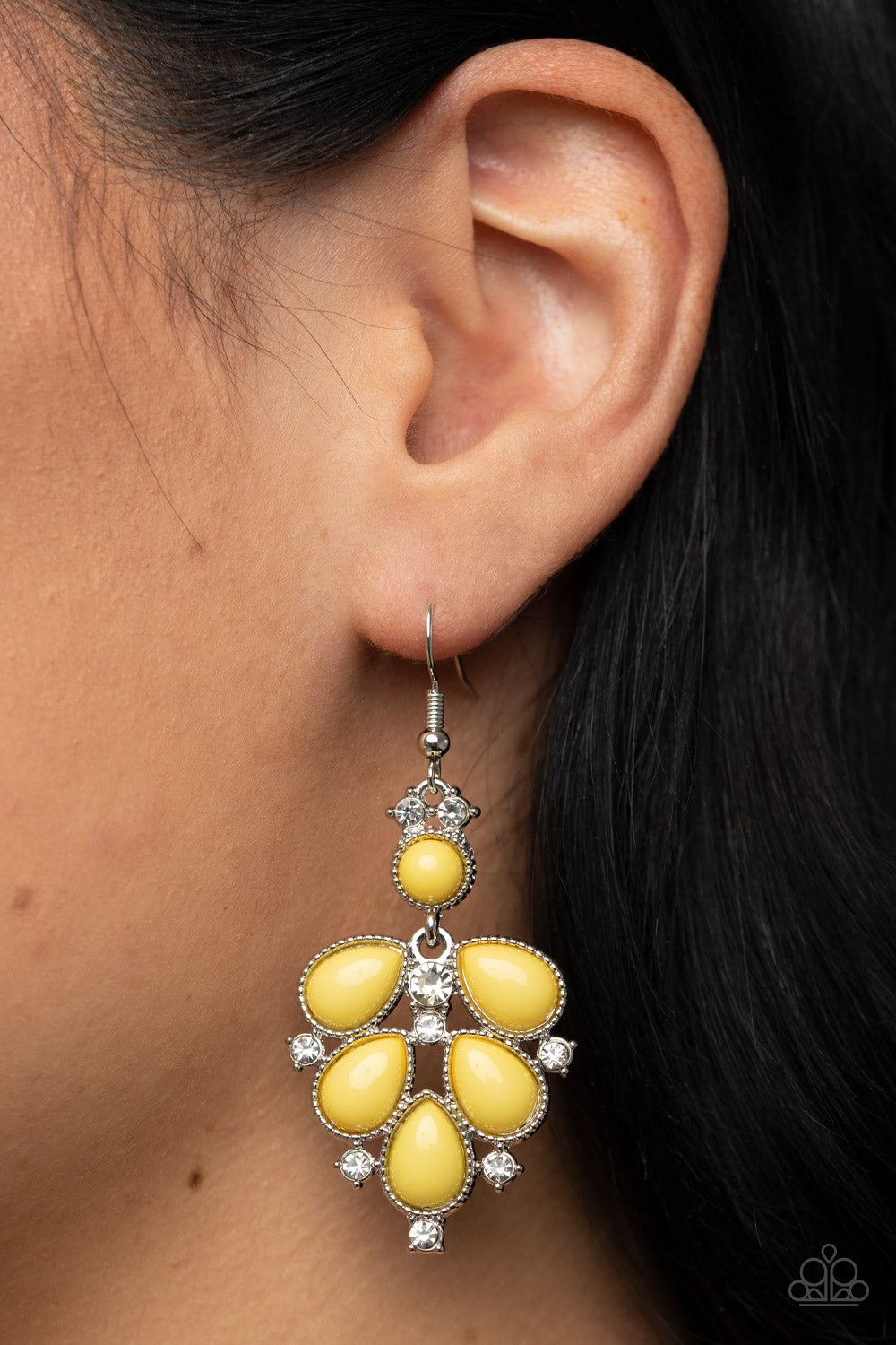 Paparazzi ♥ Transcendental Teardrops - Yellow ♥ Earrings
