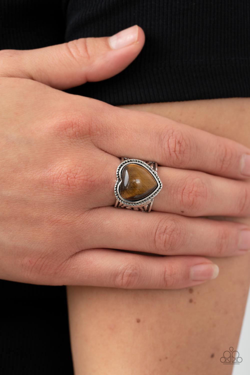 Paparazzi ♥ Stone Age Admirer - Brown ♥ Ring