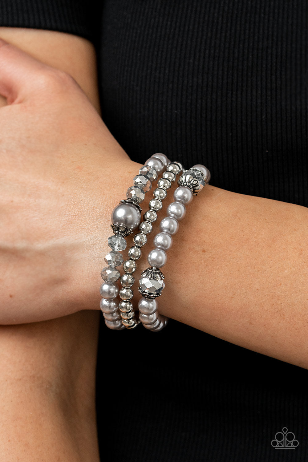 Paparazzi ♥ Positively Polished - Silver ♥ Bracelet