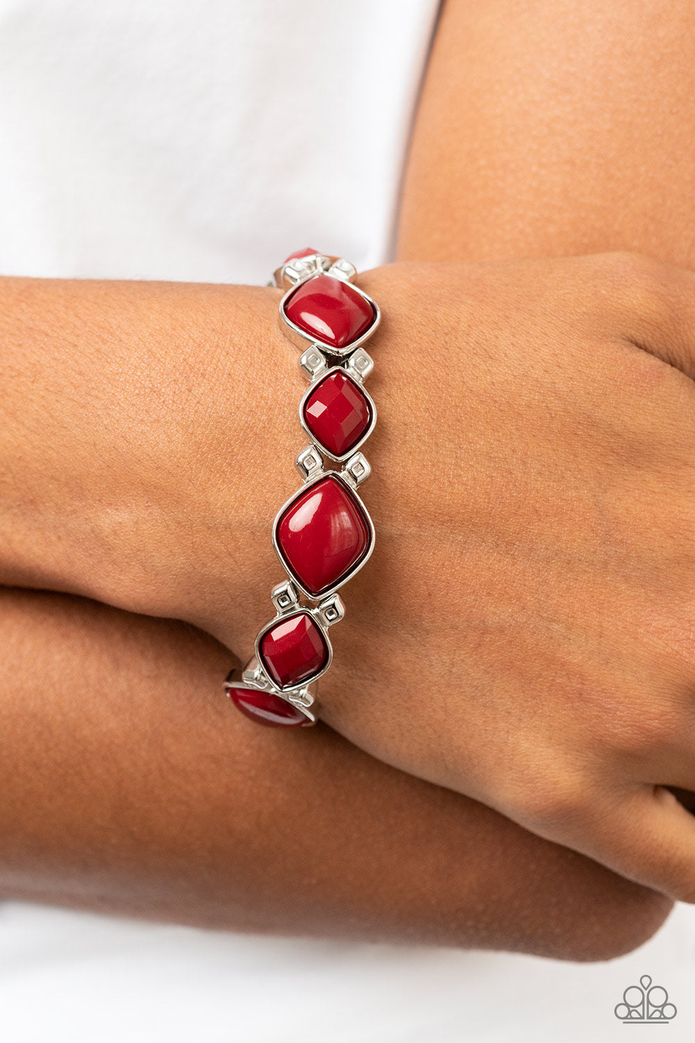 Paparazzi ♥ Boldly BEAD-azzled - Red ♥ Bracelet