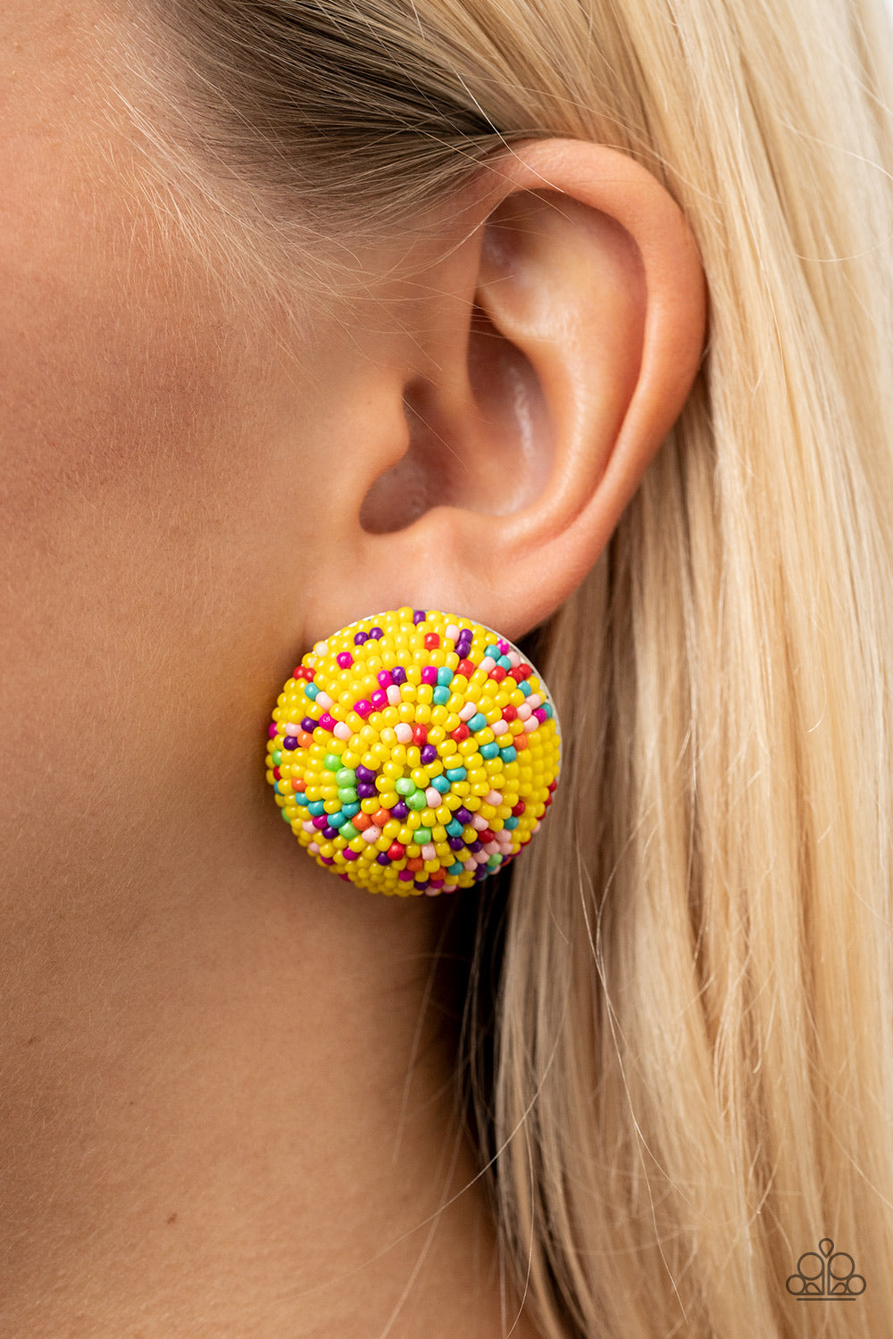 Paparazzi ♥ Kaleidoscope Sky - Yellow ♥ Post Earrings