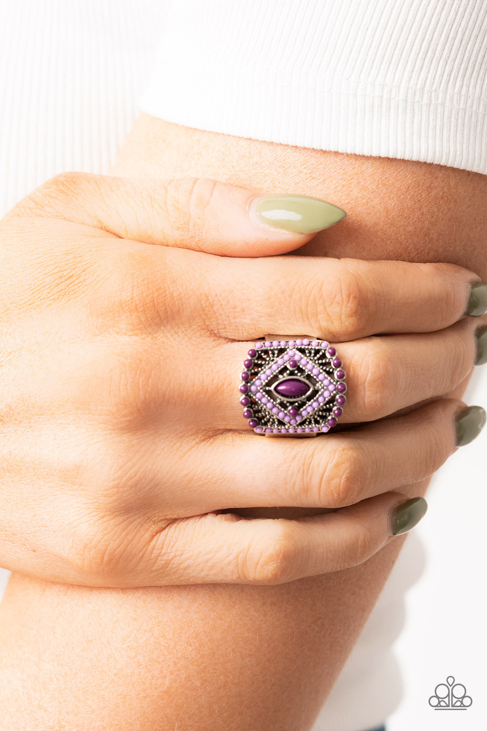 Paparazzi ♥ Amplified Aztec - Purple ♥ Ring