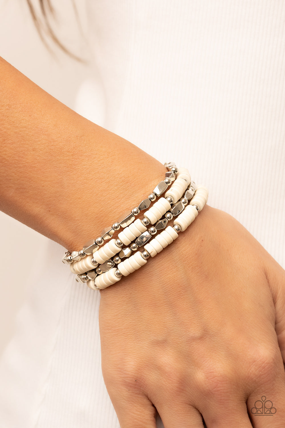 Paparazzi ♥ Anasazi Apothecary - White ♥ Bracelet