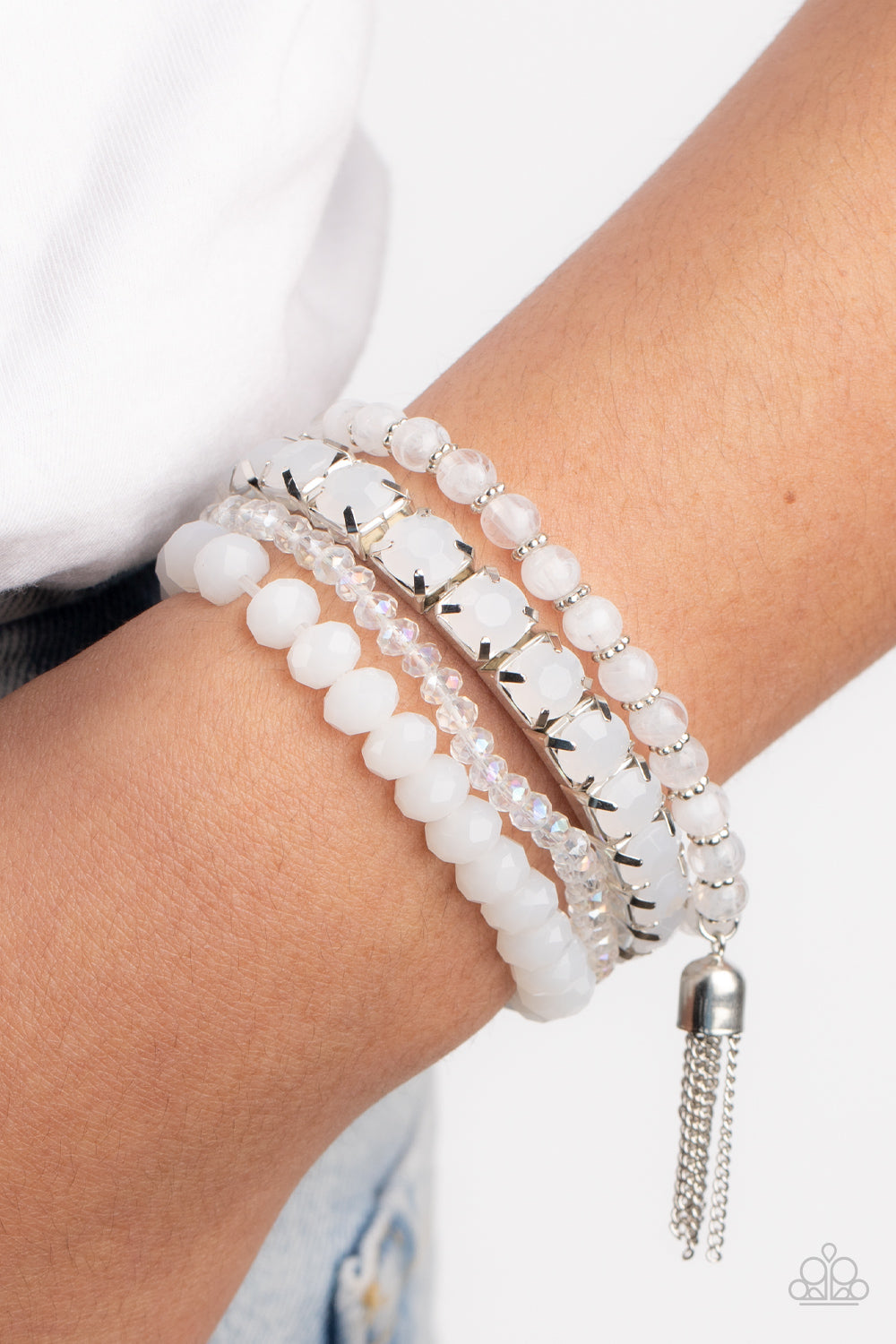 Paparazzi ♥ Day Trip Trinket - White ♥ Bracelet