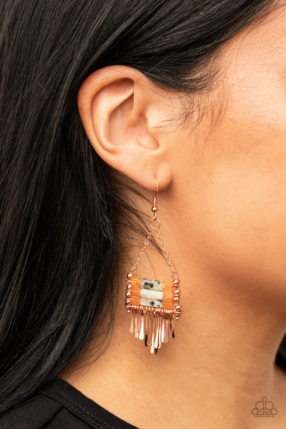 Paparazzi ♥ Riverbed Bounty - Copper ♥ Earrings