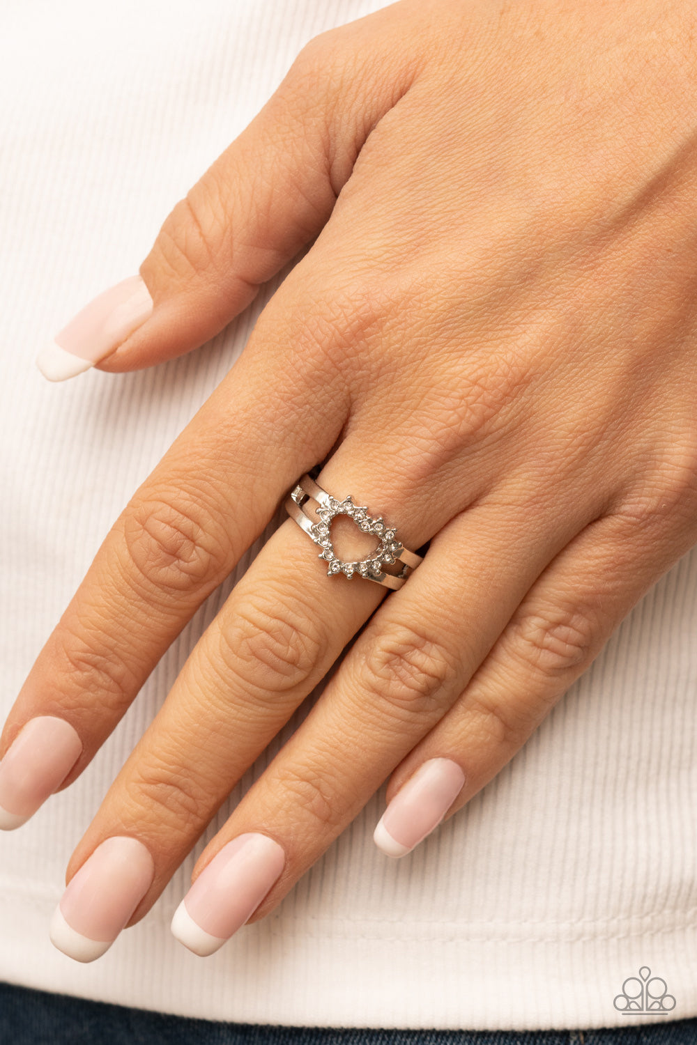 Paparazzi ♥ First Kisses - White ♥ Ring