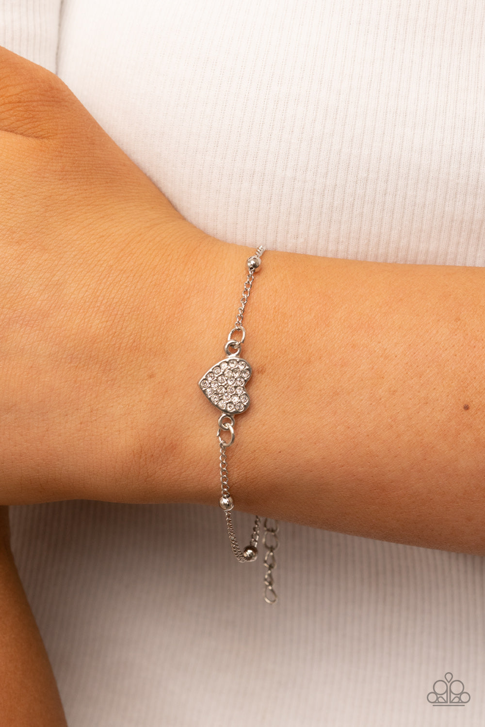 Paparazzi ♥ Heartachingly Adorable - White ♥ Bracelet