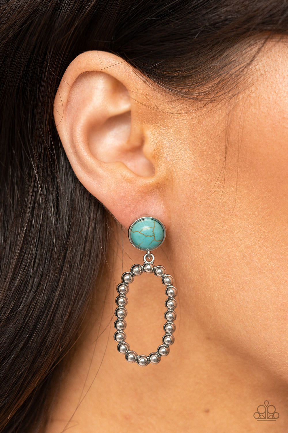 Paparazzi ♥ Riverbed Refuge - Blue ♥ Post Earrings