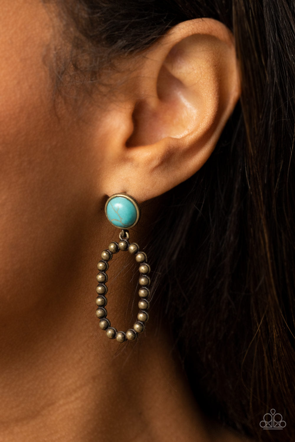 Paparazzi ♥ Riverbed Refuge - Brass ♥ Post Earrings