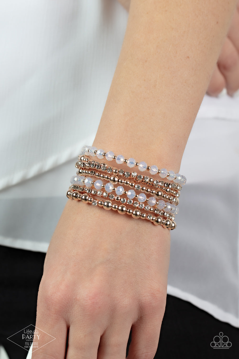 Paparazzi ♥ ICE Knowing You - Rose Gold ♥ Bracelet