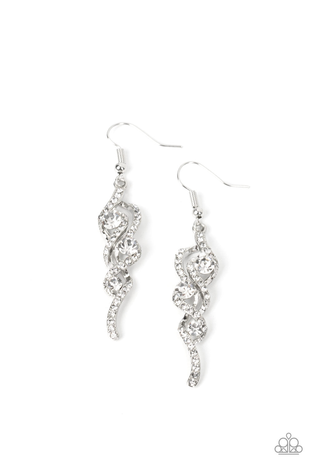 Paparazzi ♥ Highly Flammable - White ♥ Earrings