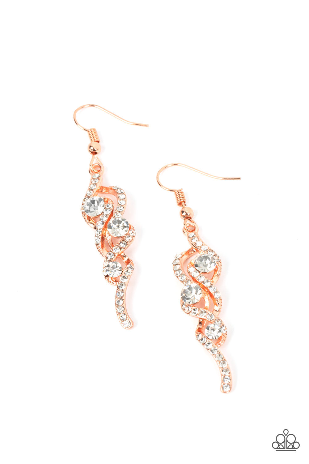 Paparazzi ♥ Highly Flammable - Copper ♥ Earrings