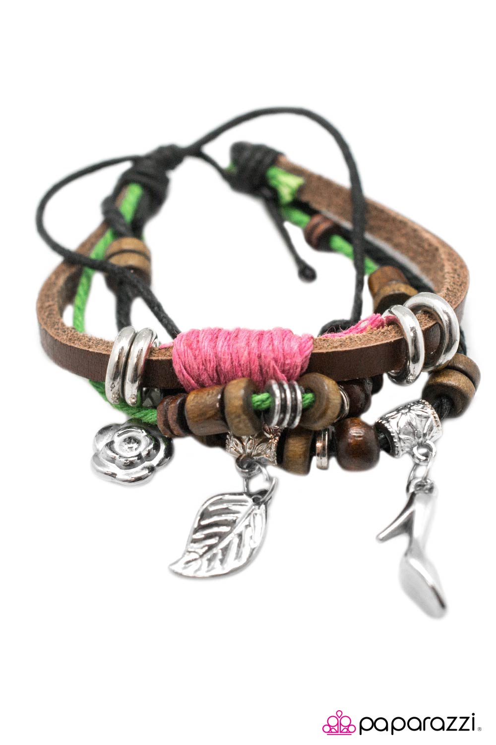 Paparazzi ♥ Wonderfully Woodstock - Pink ♥ Bracelet