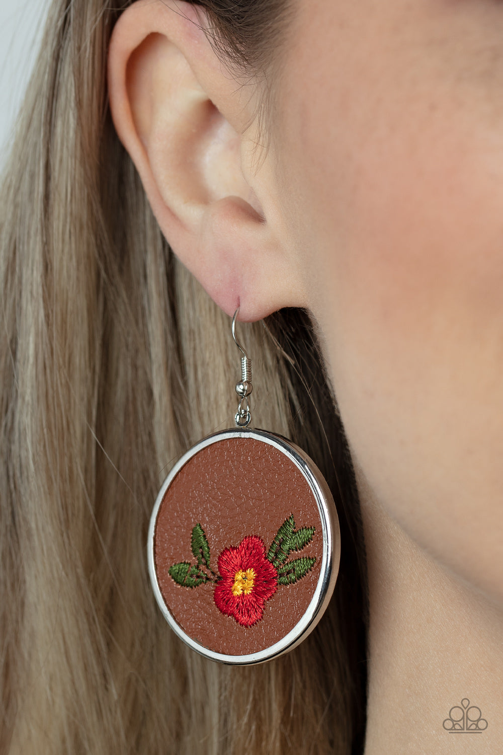 Paparazzi ♥ Prairie Patchwork - Red ♥ Earrings