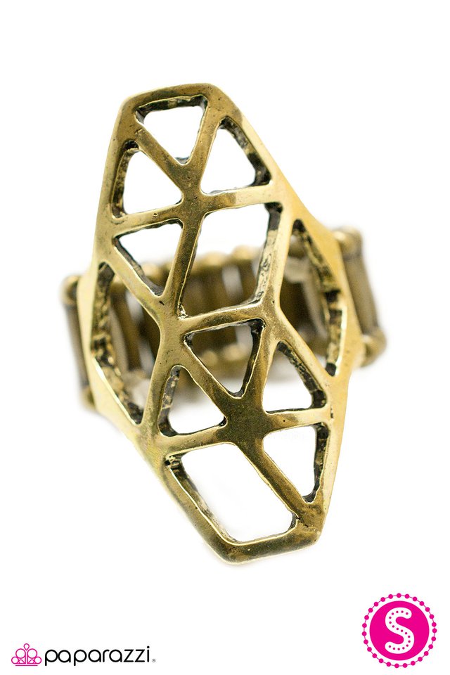 Paparazzi ♥ Warrioress - Brass ♥ Ring