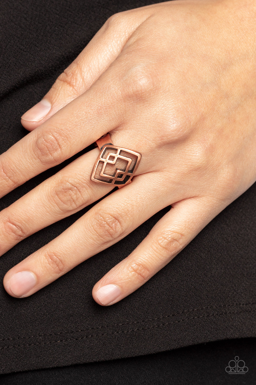 Paparazzi ♥ Diamond Duo - Copper ♥ Ring