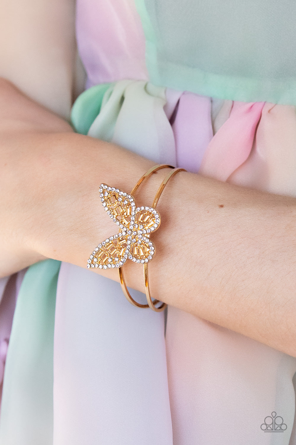 Paparazzi ♥ Butterfly Bella - Gold ♥ Bracelet