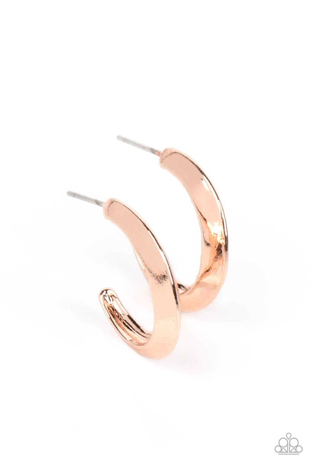 Paparazzi ♥ BEVEL Up - Rose Gold ♥ Earrings