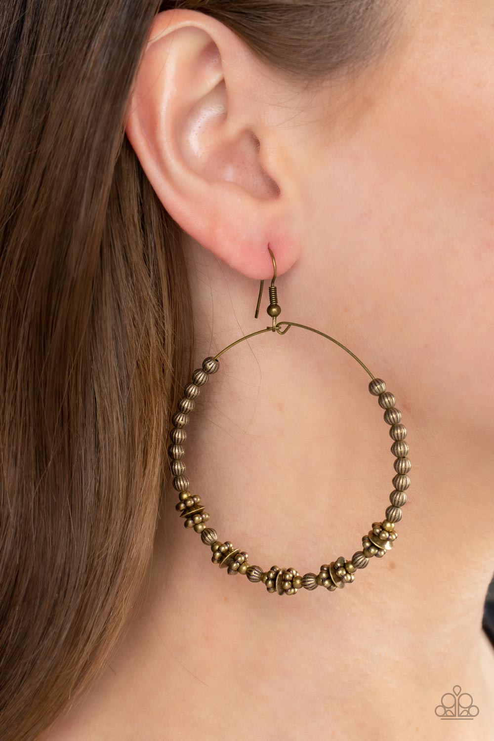 Paparazzi ♥ Simple Synchrony - Brass ♥ Earrings