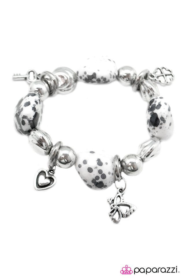 Paparazzi ♥ Just A Speck - White ♥ Bracelet