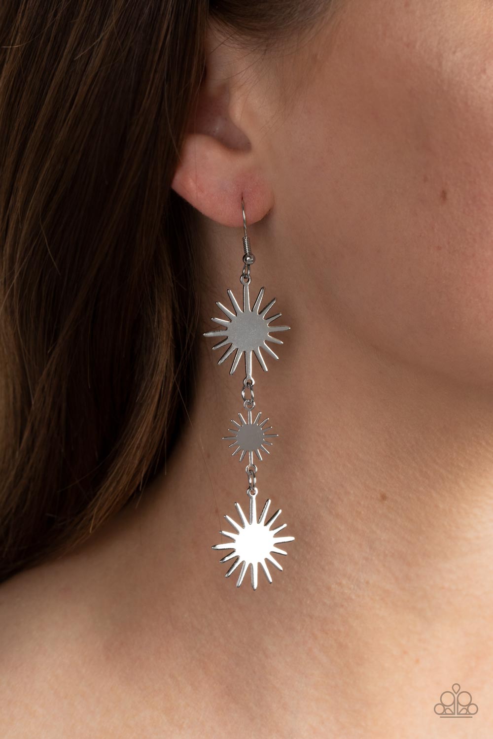 Paparazzi ♥ Solar Soul - Silver ♥ Earrings