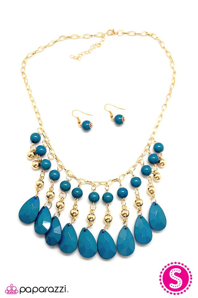 Paparazzi ♥ Beauty School Drop Out - Blue ♥ Necklace