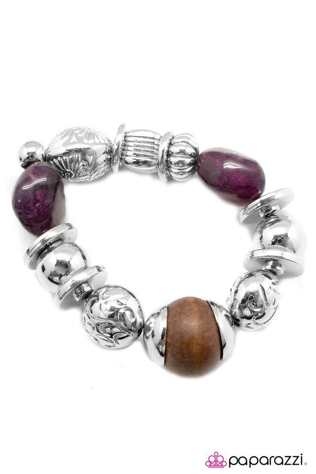 Paparazzi ♥ Glass Half Full - Purple ♥ Bracelet
